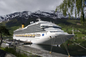 Картинка costa+fortuna корабли лайнеры круизный лайнер