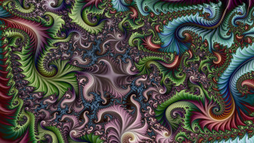 Картинка 3д+графика фракталы+ fractal цвета фон узор