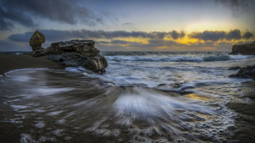 Картинка природа побережье волны океан берег скалы