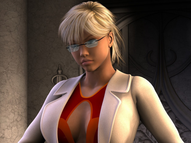 Обои картинки фото 3д графика, люди , people, очки, блондинка, фон, взгляд, девушка