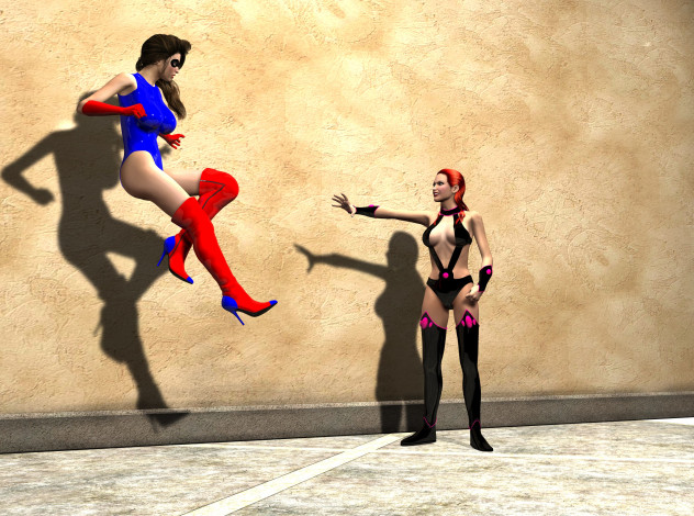 Обои картинки фото 3д графика, фантазия , fantasy, поза, фон, взгляд, девушки