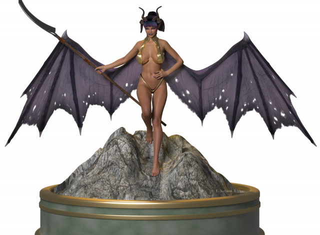 Обои картинки фото 3д графика, существа , creatures, крылья, оружие, взгляд, фон, кастаника