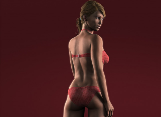 Обои картинки фото 3д графика, люди , people, фон, взгляд, девушка