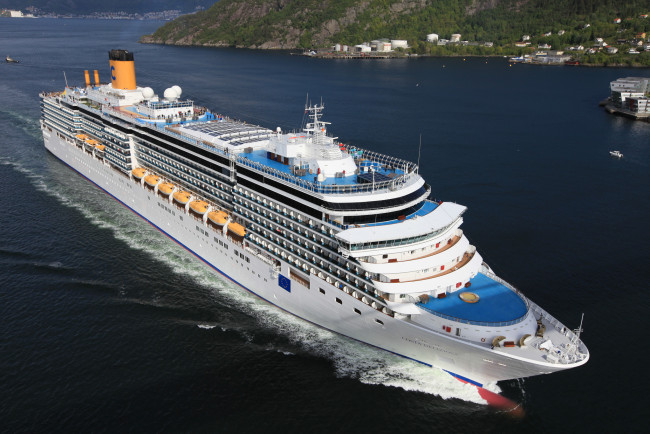 Обои картинки фото costa deliziosa, корабли, лайнеры, круизный, лайнер