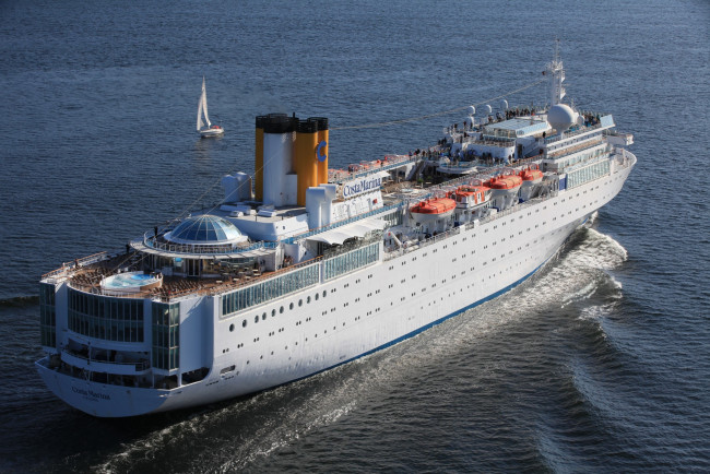 Обои картинки фото costa marina, корабли, лайнеры, круизный, лайнер