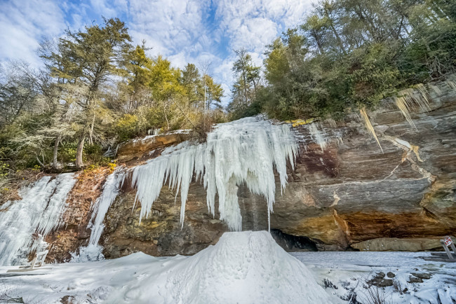 Обои картинки фото природа, водопады, река, лес, водопад