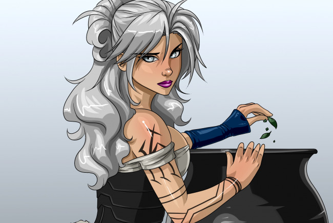 Обои картинки фото рисованное, люди, взгляд, девушка, фон