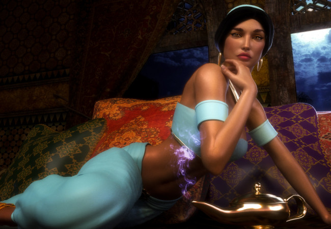 Обои картинки фото 3д графика, люди , people, фон, взгляд, девушка