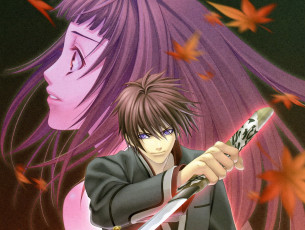 Картинка аниме hiiro+no+kakera парни девушка