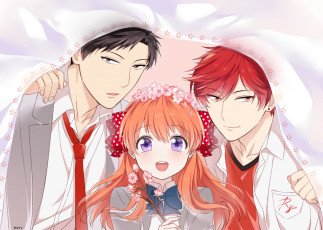 Картинка gekkan+shoujo+nozaki-kun аниме взгляд фон