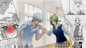 Картинка аниме gintama пара