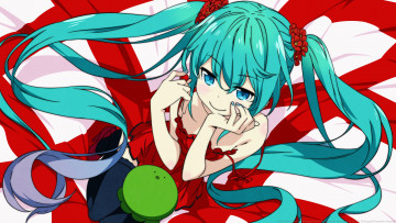 Картинка аниме vocaloid девушка