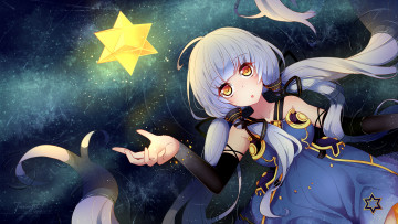 Картинка аниме vocaloid девушка взгляд фон