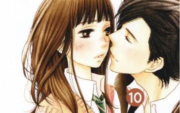 Картинка аниме say+i+love+you yamato kurosawa mei tachibana пара румянец галстук любовь школьники