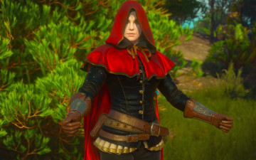 Картинка видео+игры the+witcher+3 +wild+hunt девушка фон взгляд