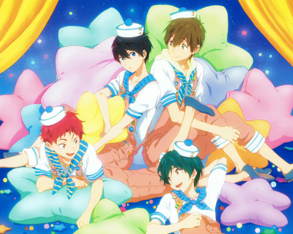 Обои картинки фото аниме, free, мальчики