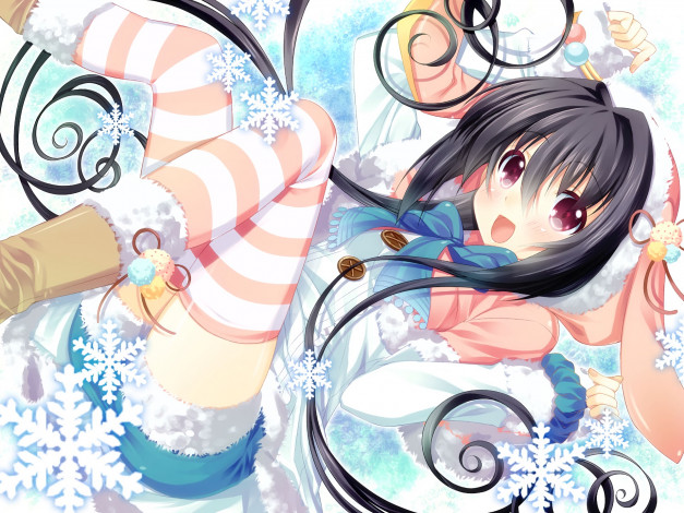 Обои картинки фото аниме, unknown,  другое, фон, девушка, взгляд