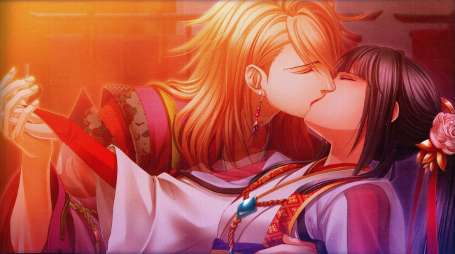 Обои картинки фото аниме, toki no kizuna, art, visual, novel, miko, toki, no, kizuna