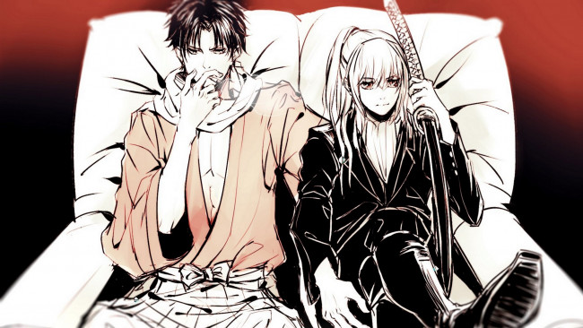 Обои картинки фото аниме, gintama, парни