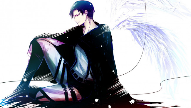 Обои картинки фото аниме, shingeki no kyojin, капрал, леви