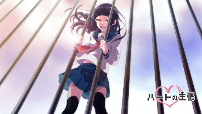 Обои картинки фото zutto mae kara suki deshita, аниме, девушка, фон, взгляд