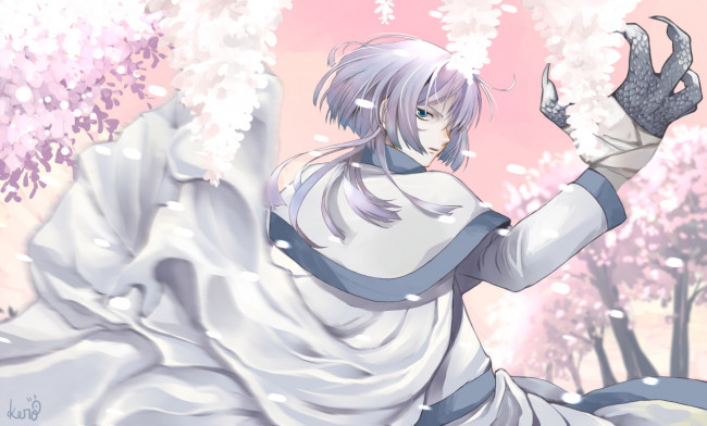 Обои картинки фото yona of the dawn, аниме, akatsuki no yona, взгляд, фон, девушки