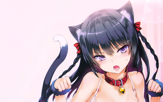 Обои картинки фото masou gakuen hxh, аниме, фон, взгляд, девушка