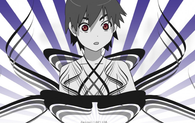 Обои картинки фото аниме, bakemonogatari, мальчик