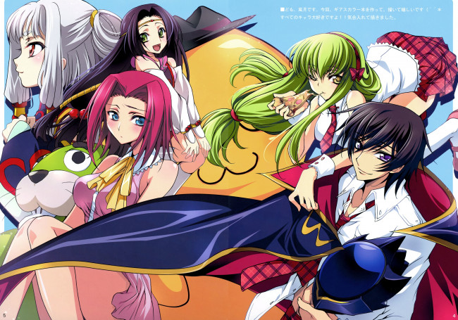 Обои картинки фото аниме, code geass, девушки