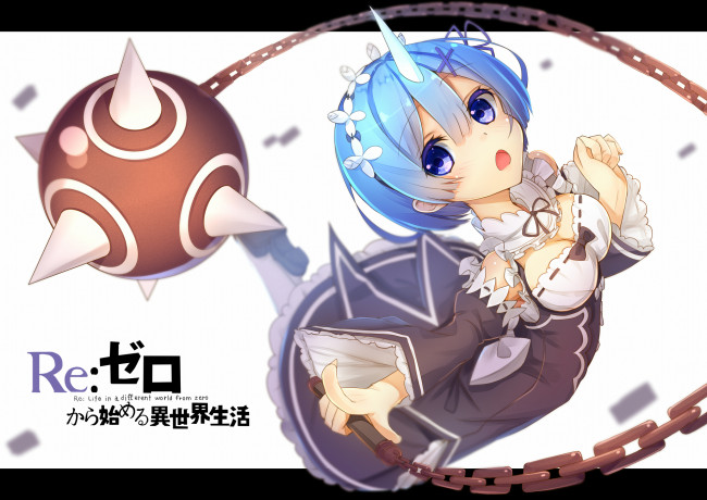 Обои картинки фото аниме, re,  zero kara hajimeru isekai seikatsu, фон, взгляд, девушка
