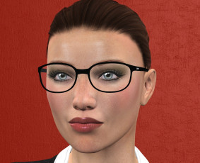 Картинка 3д+графика портрет+ portraits девушка взгляд фон