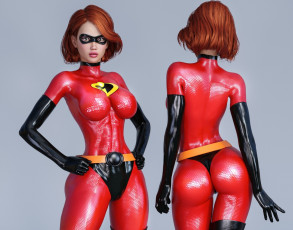 Картинка 3д+графика люди+ people девушка взгляд фон