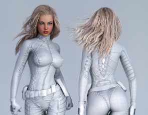 обоя 3д графика, люди , people, девушка, взгляд, фон