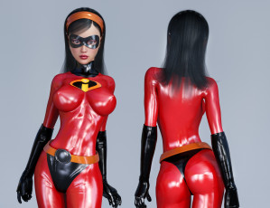 Картинка 3д+графика люди+ people девушка взгляд фон