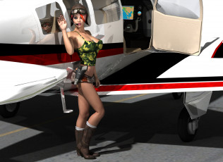 Картинка 3д+графика люди+ people девушка взгляд фон