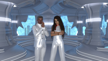 Картинка 3д+графика фантазия+ fantasy девушка взгляд фон