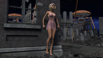 Картинка 3д+графика люди+ people девушка взгляд фон