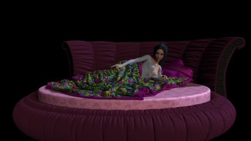 Картинка 3д+графика люди+ people девушка взгляд фон