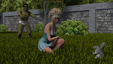 Картинка 3д+графика фантазия+ fantasy девушка взгляд фон