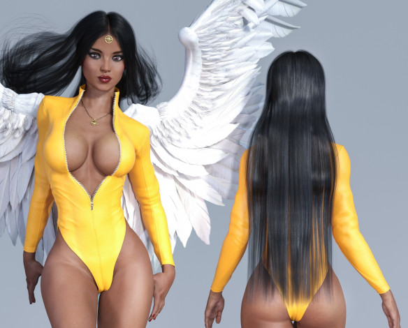 Обои картинки фото 3д графика, люди , people, девушка, взгляд, фон