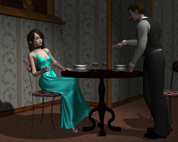 Обои картинки фото 3д графика, люди , people, девушка, взгляд, фон