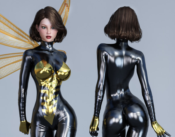 Обои картинки фото 3д графика, люди , people, девушка, взгляд, фон