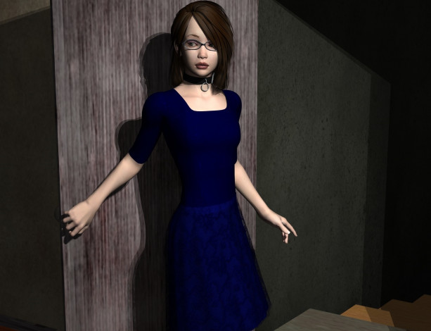 Обои картинки фото 3д графика, люди , people, девушка, взгляд, фон