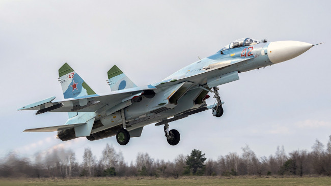 Обои картинки фото авиация, боевые самолёты, окб, сухого, су-27п, пво, одноместный, истребитель-перехватчик