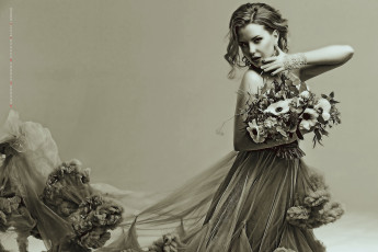 Картинка календари компьютерный+дизайн женщина украшение букет девушка цветы 2019 calendar