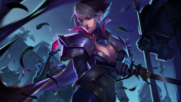 Картинка видео+игры league+of+legends рыцари меч девушка фиора