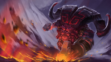 Картинка видео+игры league+of+legends орнн рога молот ornn