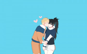 обоя аниме, naruto, узумаки, наруто, учиха, саске