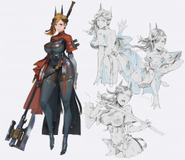 Картинка фэнтези девушки девушка оружие