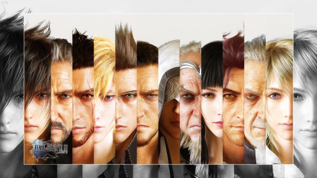 Обои картинки фото видео игры, final fantasy xv, мужчины, девушки, лица, фон, взгляд